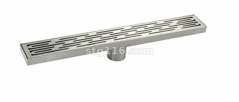 Трап нерж. (40448) 500*68 на выход 50мм,верт.с сух.затв.крышка решётка