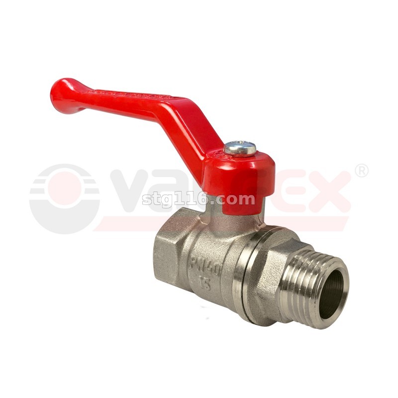 Кран лат.шар 3/4" (20) В/Н (рычаг) никел. Valfex