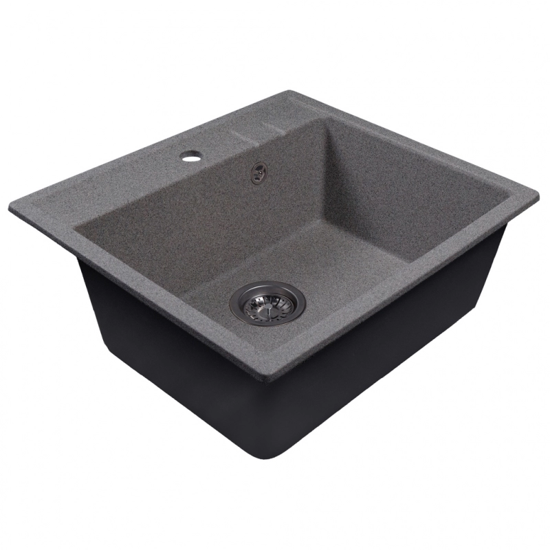 Мойка ML-GMS07 СТАНДАРТ с крылом темно-серый(309) 750*495*190