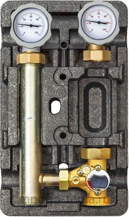 Насосная группа TIM с 3-х ходовым термостатическим смесительным клапаном, без насоса NG-TK-0101